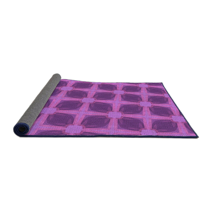 Thickness of Patterned Dark Orchid Purple Rug, pat3609pur