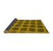 Thickness of Patterned Dark Bronze Brown Rug, pat3609yw