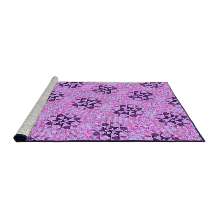 Sideview of Machine Washable Transitional Violet Purple Rug, wshpat3610pur