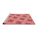 Sideview of Machine Washable Transitional Light Coral Pink Rug, wshpat3610rd