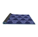 Thickness of Patterned Light Slate Blue Rug, pat3612blu