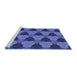 Sideview of Machine Washable Transitional Light Slate Blue Rug, wshpat3612blu