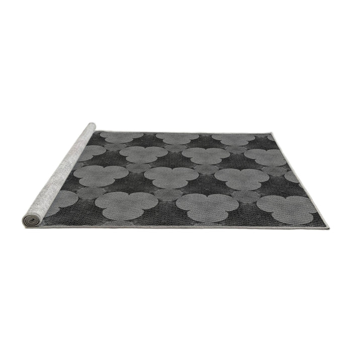 Sideview of Machine Washable Transitional Gray Rug, wshpat3612gry