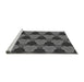 Sideview of Machine Washable Transitional Gray Rug, wshpat3612gry