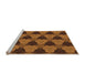 Sideview of Machine Washable Transitional Red Brown Rug, wshpat3612org