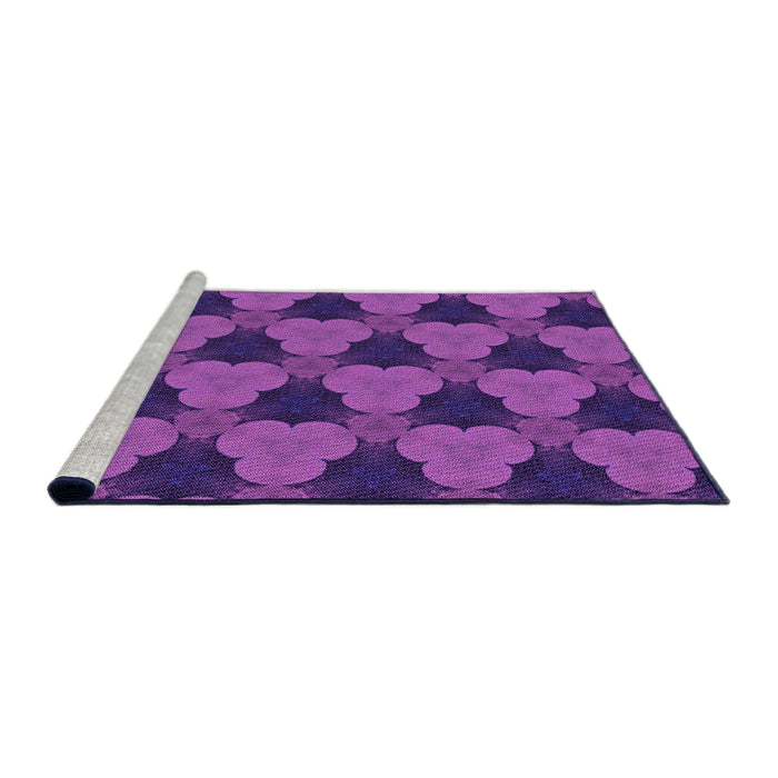 Sideview of Machine Washable Transitional Bright Purple Rug, wshpat3612pur