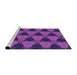 Sideview of Machine Washable Transitional Bright Purple Rug, wshpat3612pur