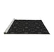 Sideview of Machine Washable Transitional Black Rug, wshpat3613gry