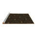 Sideview of Machine Washable Transitional Midnight Gray Rug, wshpat3614brn