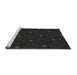 Sideview of Machine Washable Transitional Black Rug, wshpat3614gry