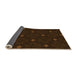 Thickness of Patterned Dark Bronze Brown Rug, pat3614org