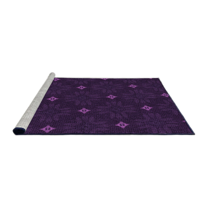 Sideview of Machine Washable Transitional Deep Purple Rug, wshpat3614pur