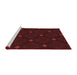 Sideview of Machine Washable Transitional Tomato Red Rug, wshpat3614rd