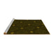 Sideview of Machine Washable Transitional Dark Bronze Brown Rug, wshpat3614yw