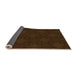 Thickness of Patterned Dark Bronze Brown Rug, pat3615org