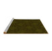 Sideview of Machine Washable Transitional Dark Bronze Brown Rug, wshpat3615yw