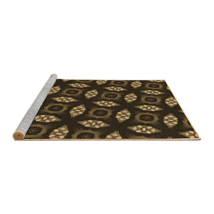 Sideview of Machine Washable Transitional Light Brown Rug, wshpat3616brn