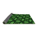 Thickness of Patterned Dark Forest Green Rug, pat3616grn