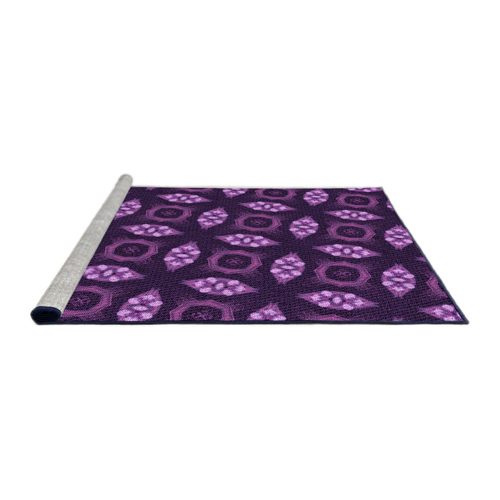 Sideview of Machine Washable Transitional Dark Orchid Purple Rug, wshpat3616pur