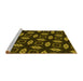 Sideview of Machine Washable Transitional Black Brown Rug, wshpat3616yw