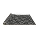 Thickness of Patterned Charcoal Black Rug, pat3617gry