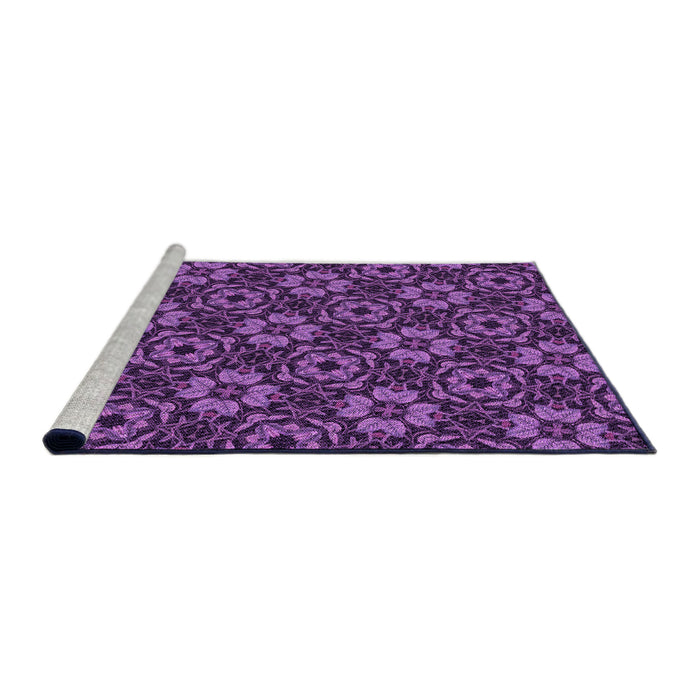 Sideview of Machine Washable Transitional Purple Rug, wshpat3617pur