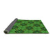 Thickness of Patterned Deep Emerald Green Rug, pat3618grn
