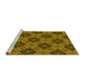 Sideview of Machine Washable Transitional Dark Bronze Brown Rug, wshpat3618yw