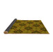 Thickness of Patterned Dark Bronze Brown Rug, pat3618yw