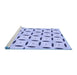 Sideview of Machine Washable Transitional Blue Rug, wshpat3619blu