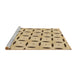 Sideview of Machine Washable Transitional Copper Brown Rug, wshpat3619brn