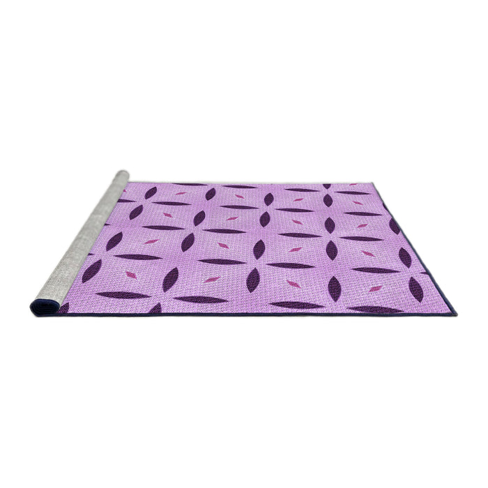 Sideview of Machine Washable Transitional Blossom Pink Rug, wshpat3619pur