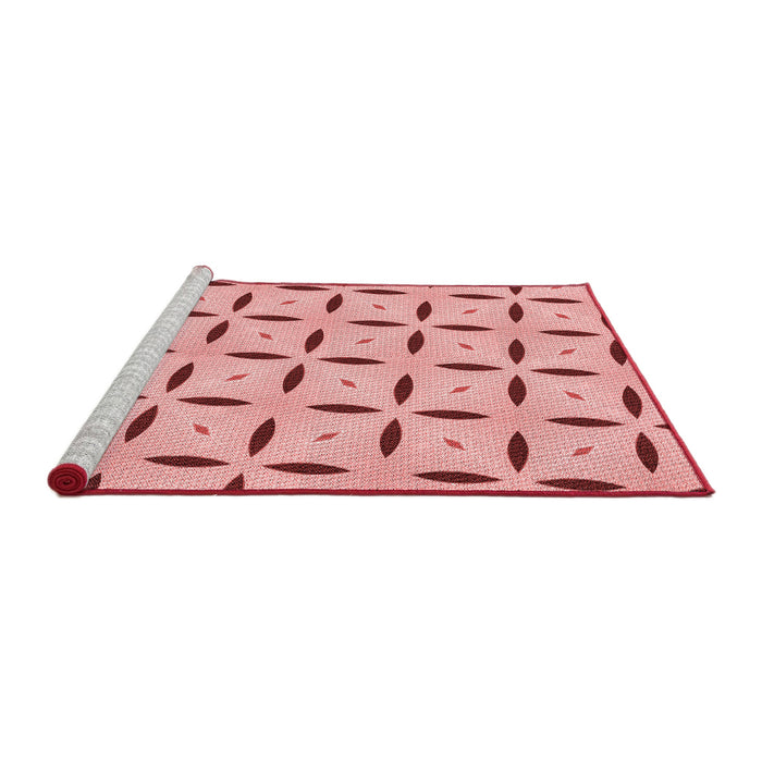 Sideview of Machine Washable Transitional Red Rug, wshpat3619rd