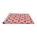 Sideview of Machine Washable Transitional Red Rug, wshpat3619rd