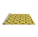 Sideview of Machine Washable Transitional Yellow Rug, wshpat3619yw