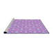 Sideview of Machine Washable Transitional Blossom Pink Rug, wshpat362pur