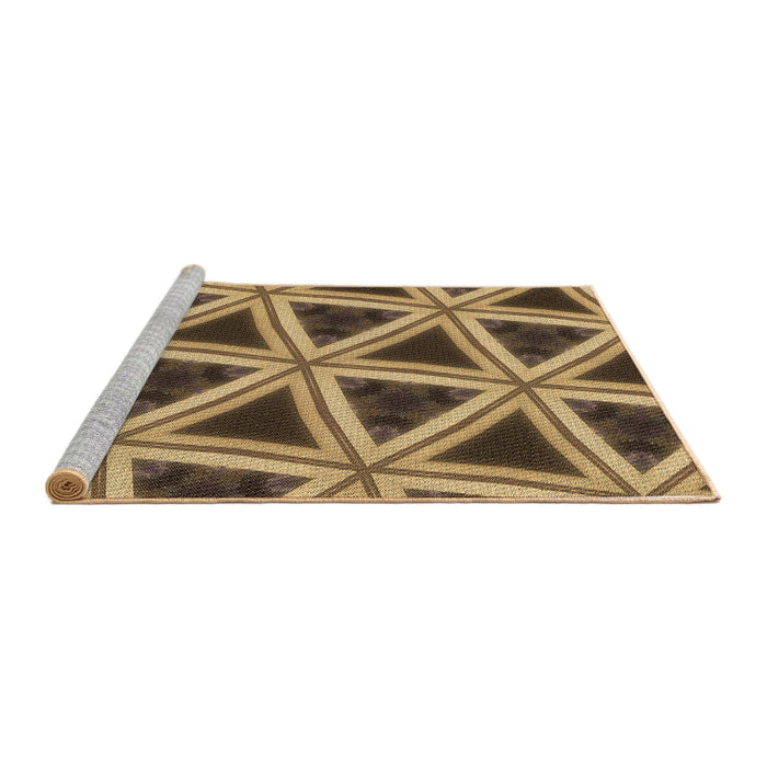 Sideview of Machine Washable Transitional Golden Gold Rug, wshpat3620brn