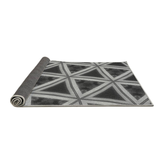 Thickness of Patterned Black Rug, pat3620gry