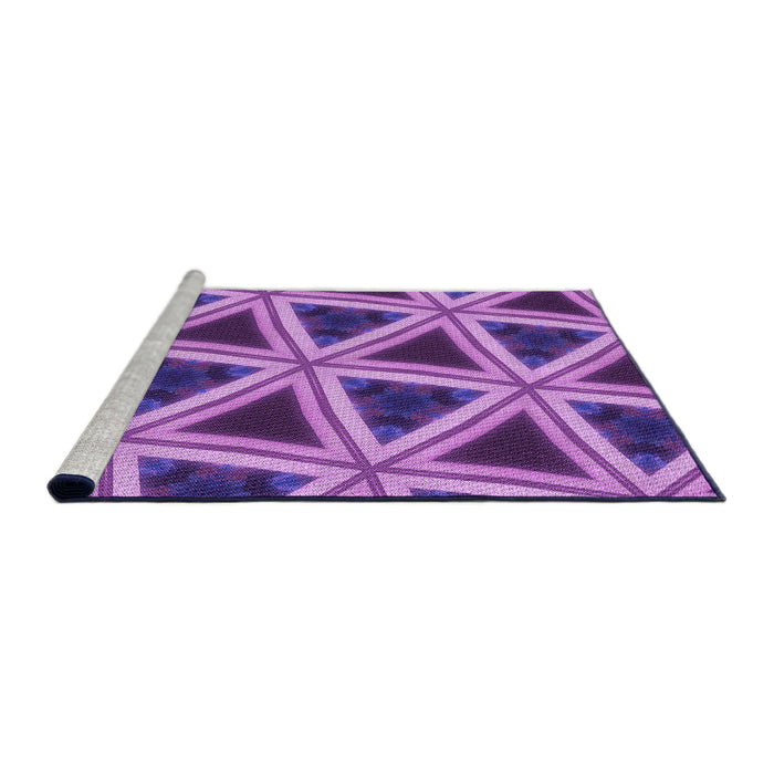 Sideview of Machine Washable Transitional Purple Rug, wshpat3620pur