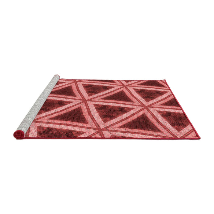 Sideview of Machine Washable Transitional Red Rug, wshpat3620rd