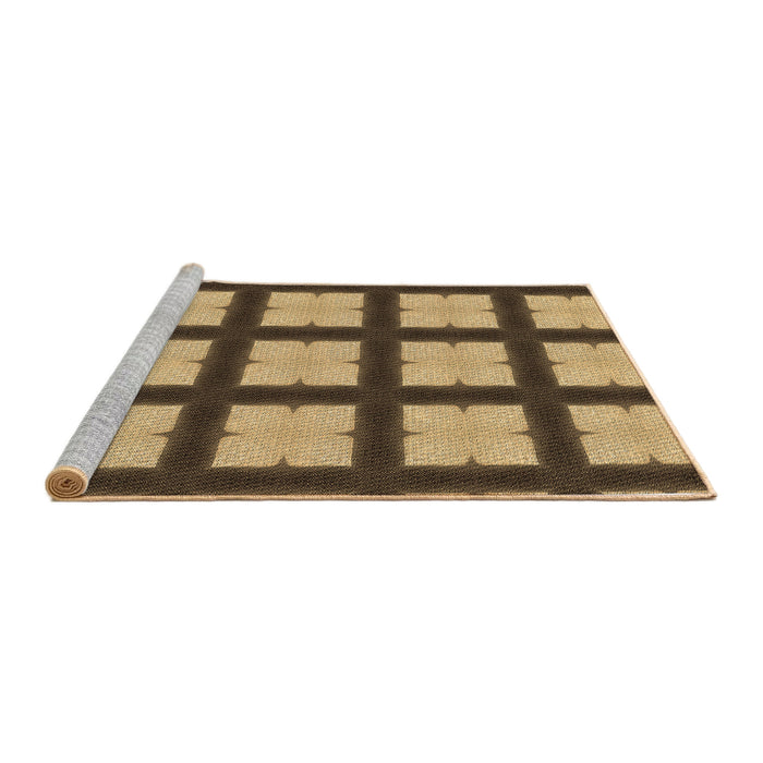 Sideview of Machine Washable Transitional Orange Rug, wshpat3621brn