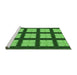 Sideview of Machine Washable Transitional Deep Emerald Green Rug, wshpat3621grn