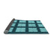 Thickness of Patterned Diamond Blue Rug, pat3621lblu