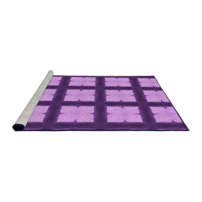 Sideview of Machine Washable Transitional Violet Purple Rug, wshpat3621pur