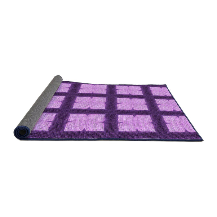 Thickness of Patterned Violet Purple Rug, pat3621pur
