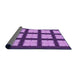 Thickness of Patterned Violet Purple Rug, pat3621pur