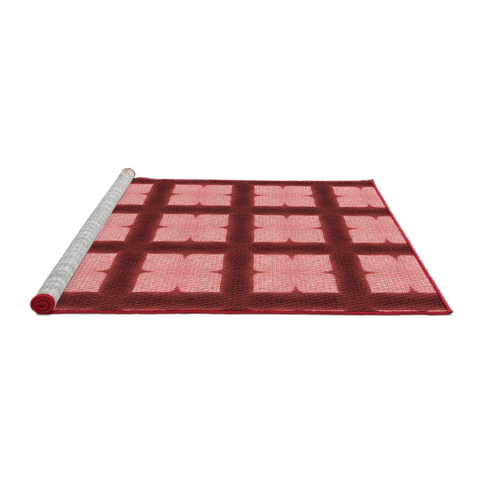 Sideview of Machine Washable Transitional Red Rug, wshpat3621rd