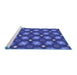 Sideview of Machine Washable Transitional Cobalt Blue Rug, wshpat3622blu