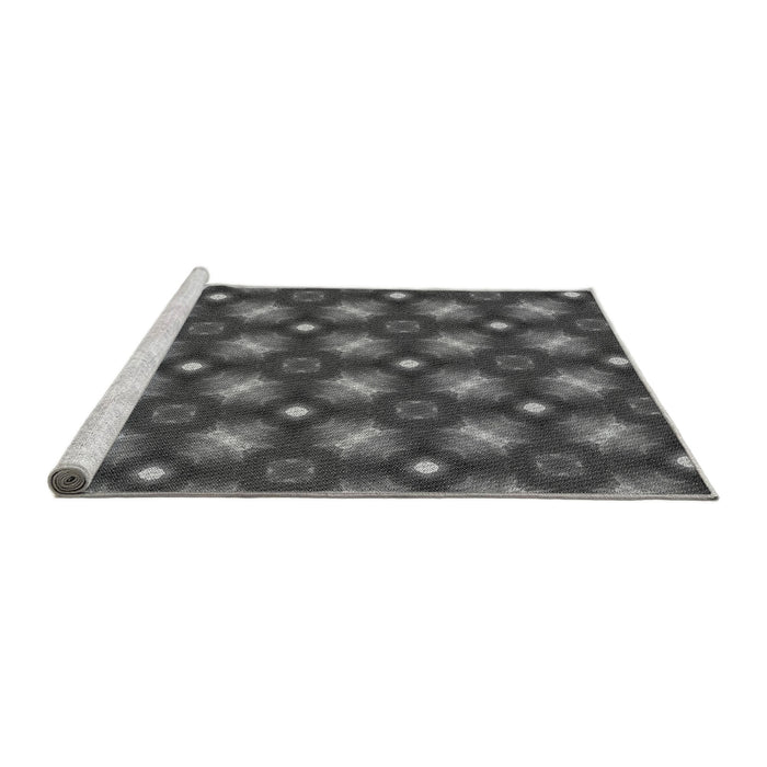Sideview of Machine Washable Transitional Gray Rug, wshpat3622gry