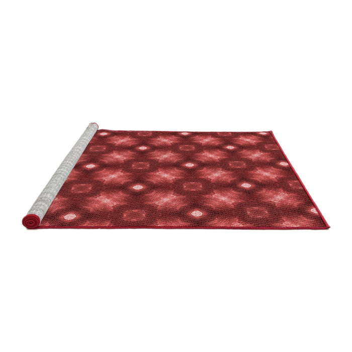 Sideview of Machine Washable Transitional Tomato Red Rug, wshpat3622rd